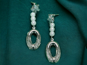 Oval Drop Earring