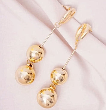 Taxtured Ball  Drop Earings