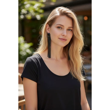 Black Hanging Earrings