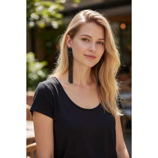 Black Hanging Earrings