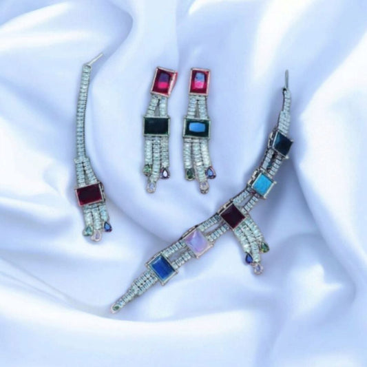 Zircon Square Choker Set