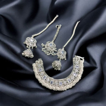 Silver Zircon Stones Set