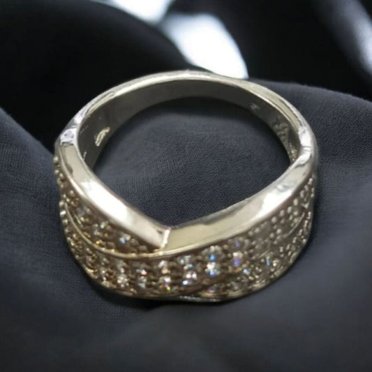 Shimmering Crystal Ring