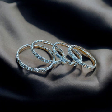 Silver Beeds Bangles