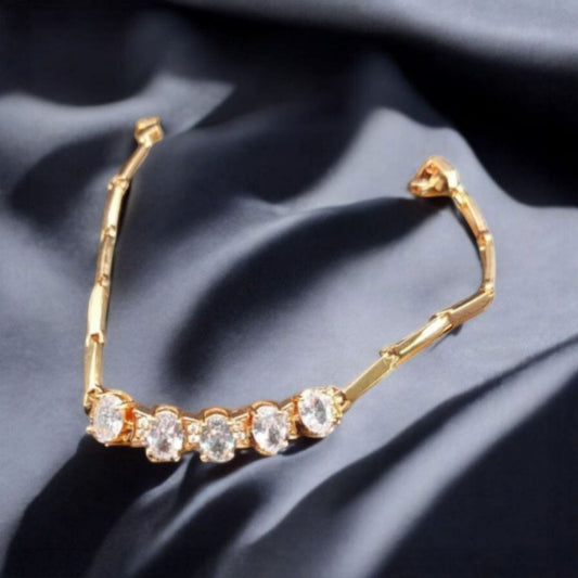 Golden white stones Bracelet