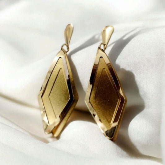 Trendy Golden Steel Earrings