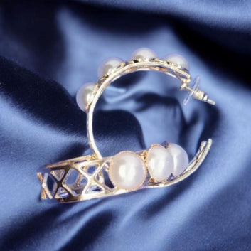 White Pearly Hoop
