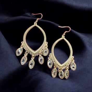 Golden Brass Earrings