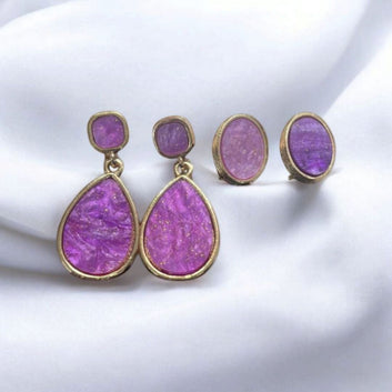 Topaz Stone Earring with Stud