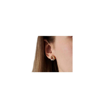 Silver Golden Roundish Earring