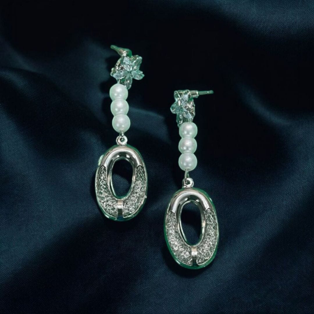 Oval Drop Earring