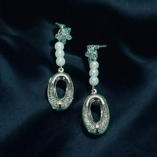 Oval Drop Earring