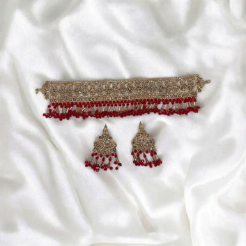 Red Marron Zircon Choker