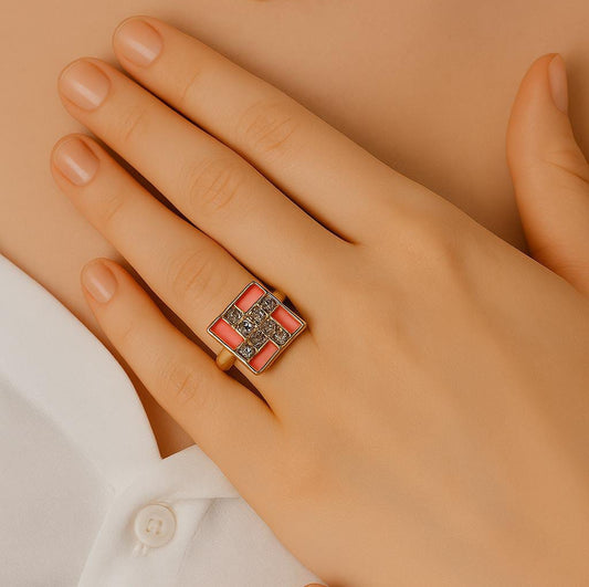 Cubic Stone Rings