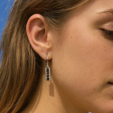 Twin Tone Ruby Earrings