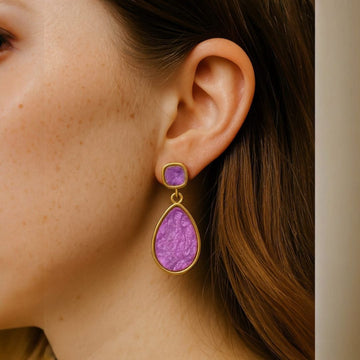 Topaz Stone Earring with Stud