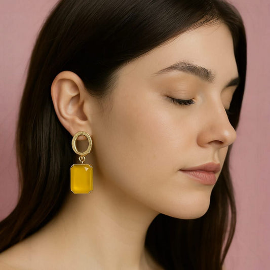 Pearline Rectangle Earring