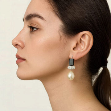 White Pearl Earring Set