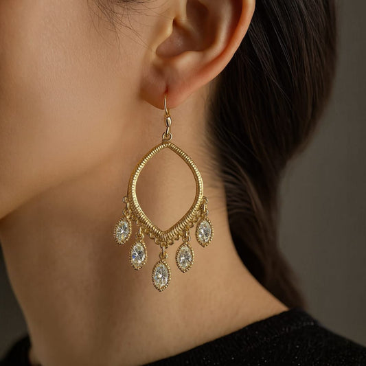 Golden Brass Earrings