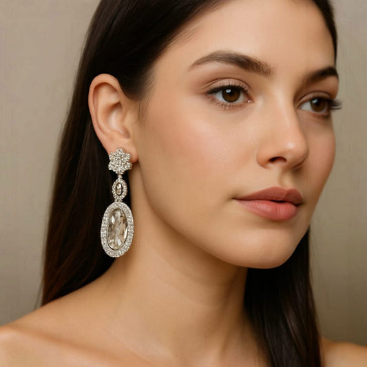 Oval Drop Earing