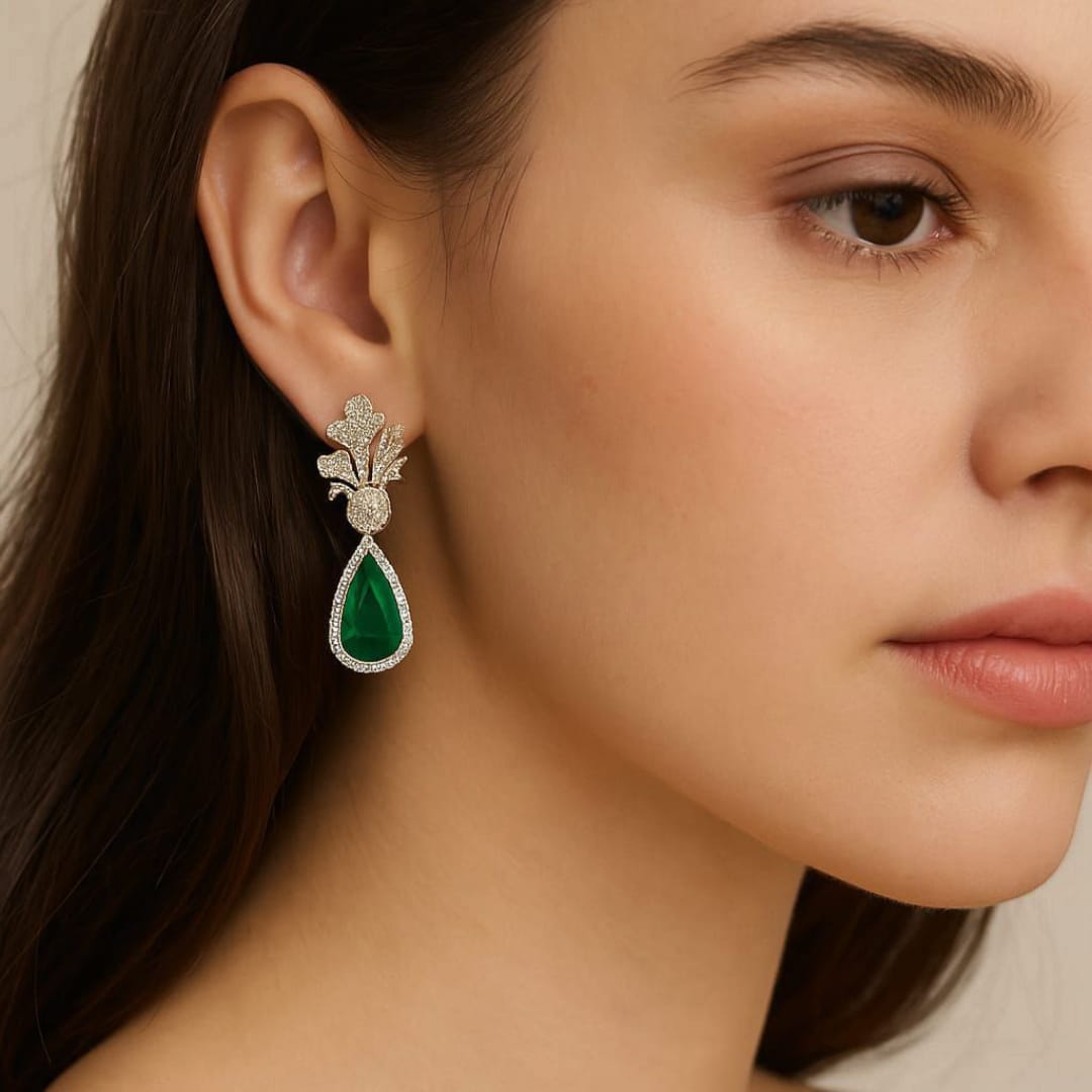 Silver Dimond Earring