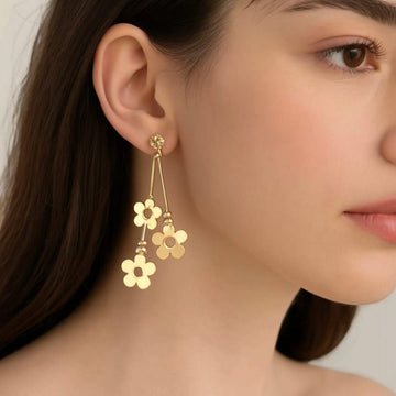 Glory Gold Flower Earring
