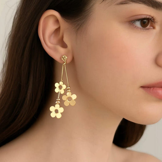 Glory Gold Flower Earring