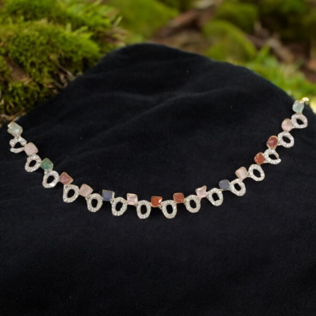 Cubic Multi Zerconica Necklace