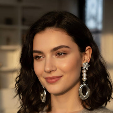 Oval Drop Earring