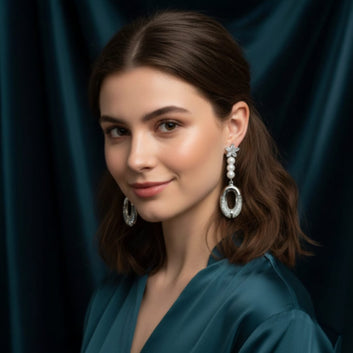 Oval Drop Earring