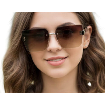 Brown Screen Shades Women Sun Glasses