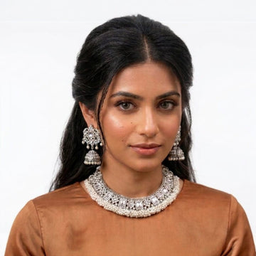 Silver Zircon Stones Set