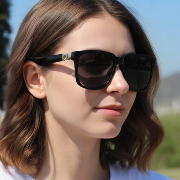 Greek Square Cheeta Sunglasses