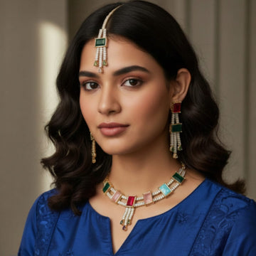 Zircon Square Choker Set