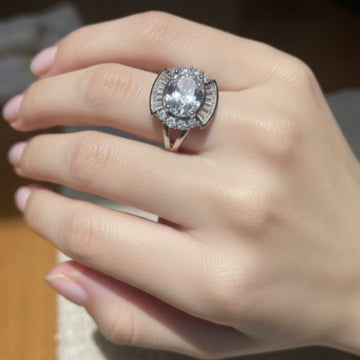 Shimmering Crystal Ring