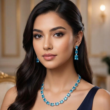 Crystal Topaz Necklace Set