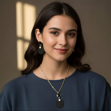 Vintage Black Golden Pendant