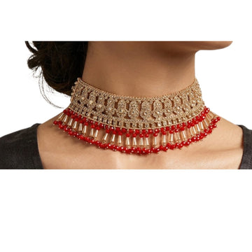 Red Marron Zircon Choker