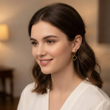 Golden Floral Cut Out Earrings