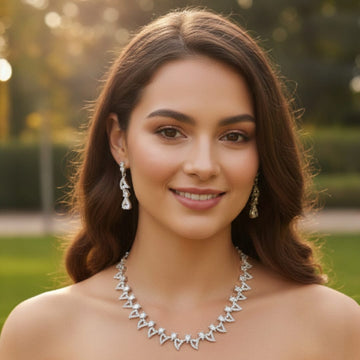 Triangular Beeds Necklace Set