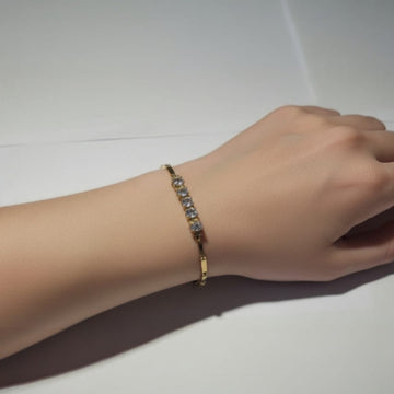 Golden white stones Bracelet