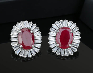 Reddish Pearl Ear Studs